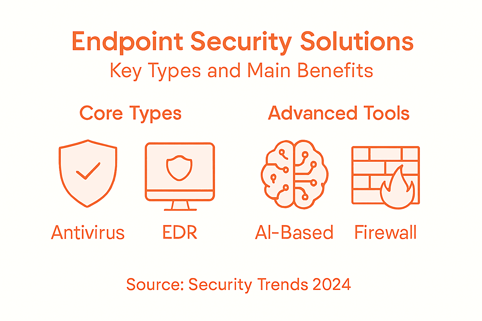 What Is Endpoint Security and Why It Matters 2 Infographic of endpoint security solution types
