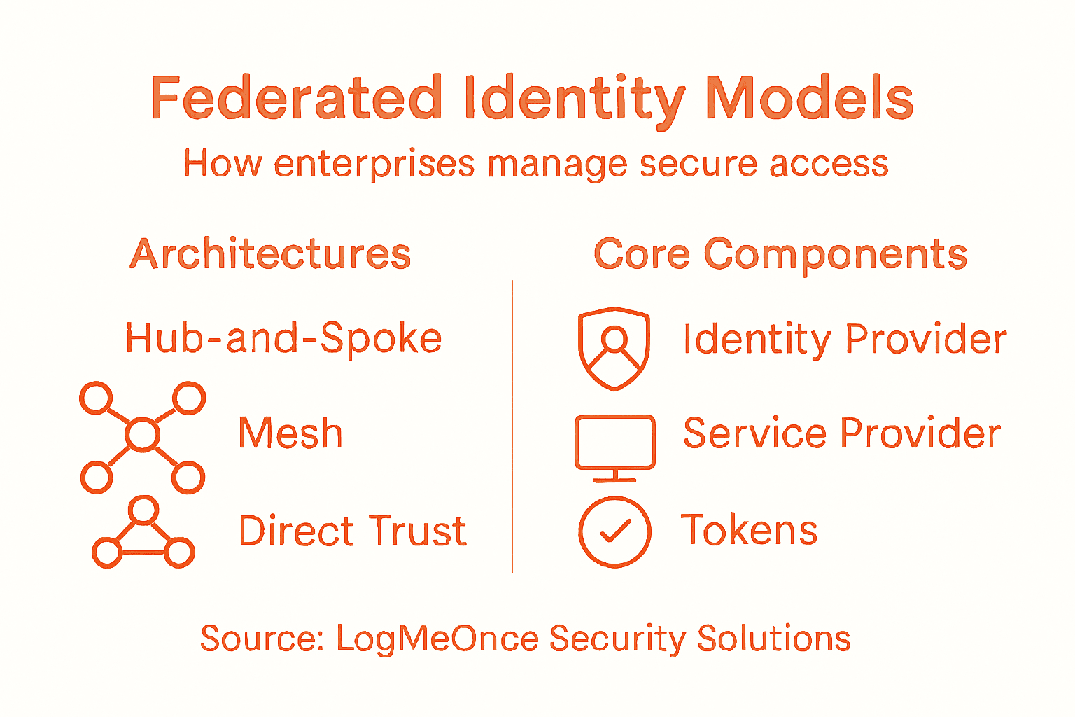 Infographic showing federation models and components