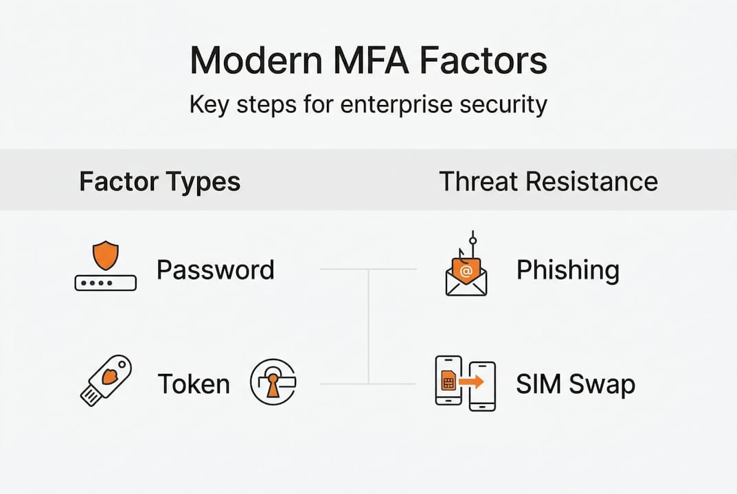 Infographic showing MFA factors and threats