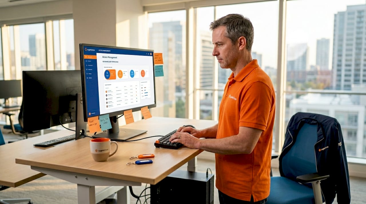 IT specialist managing access controls