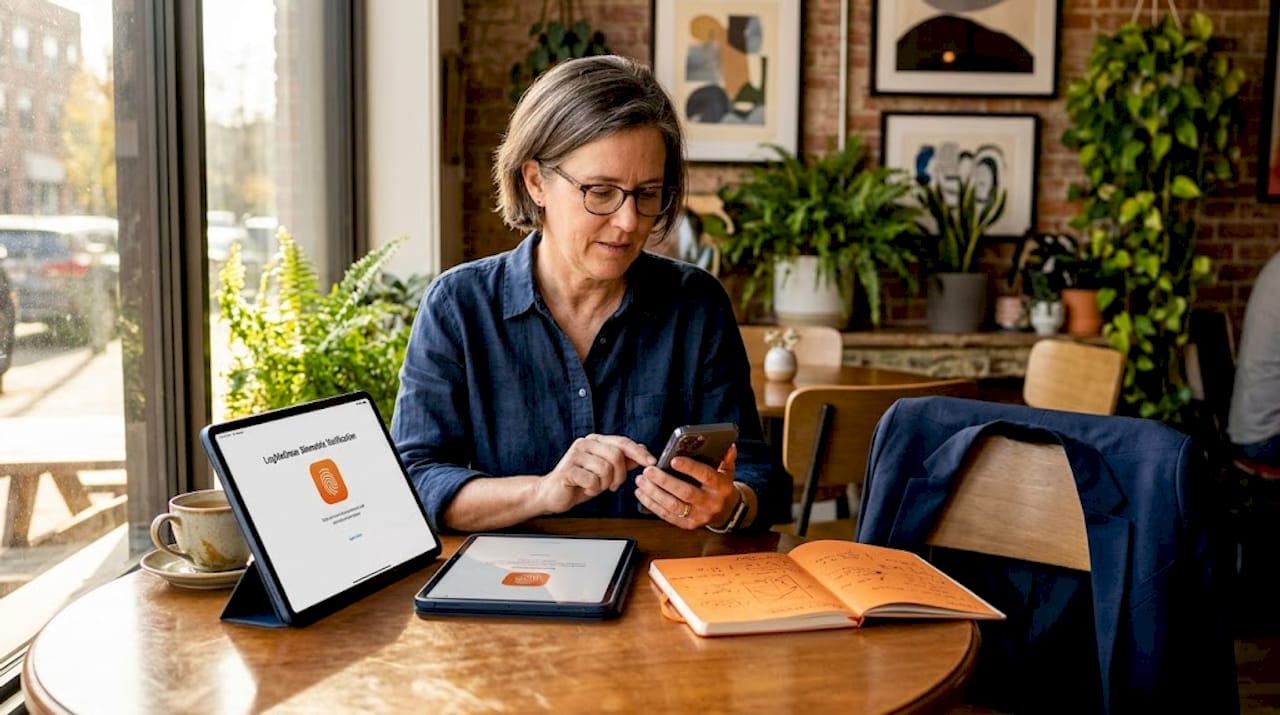 Professional uses biometric account recovery