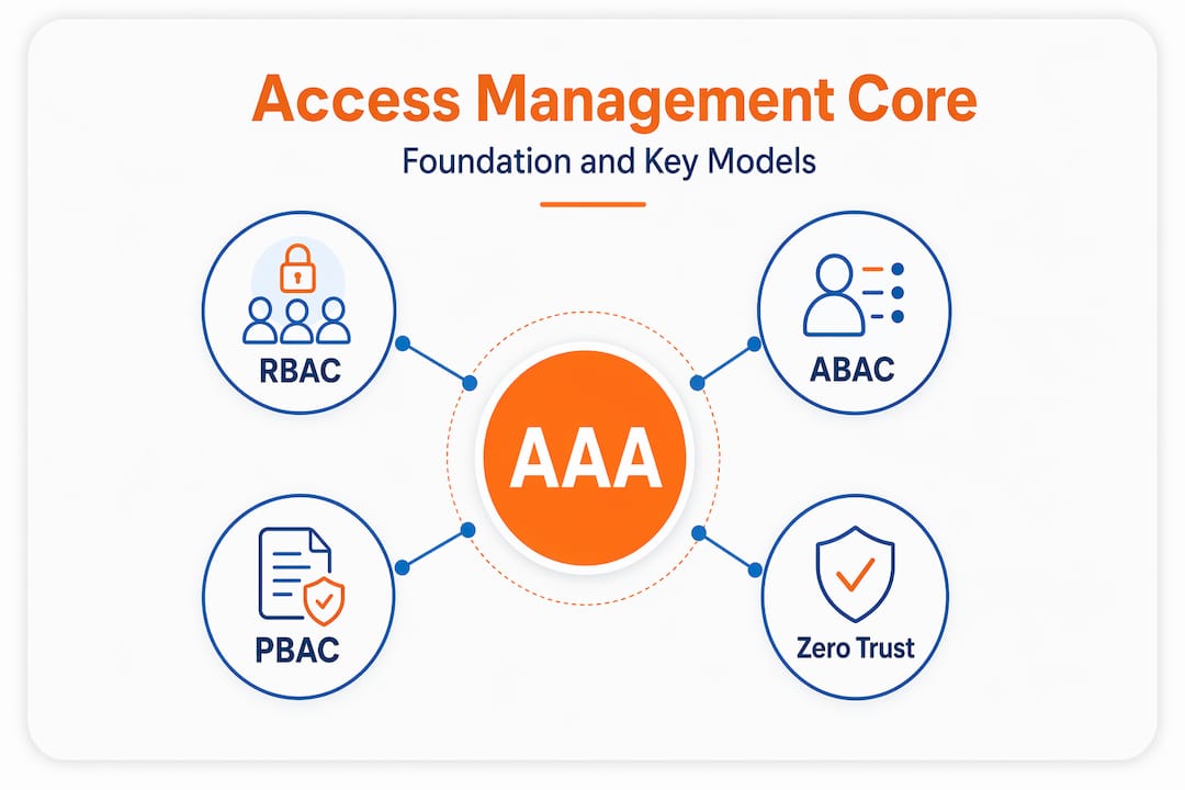 Hierarchy infographic of access management frameworks