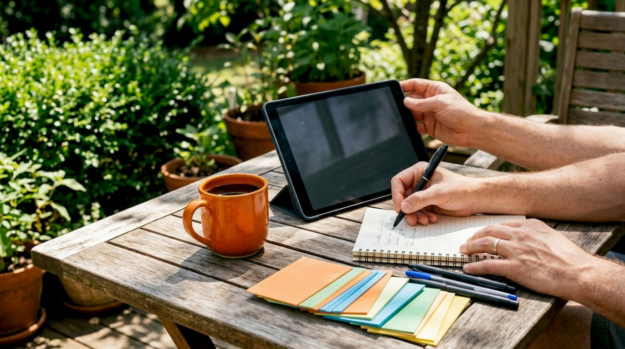 Centralized Password Solution: 2026 Security Guide 2 Hands comparing notes and tablet in meeting