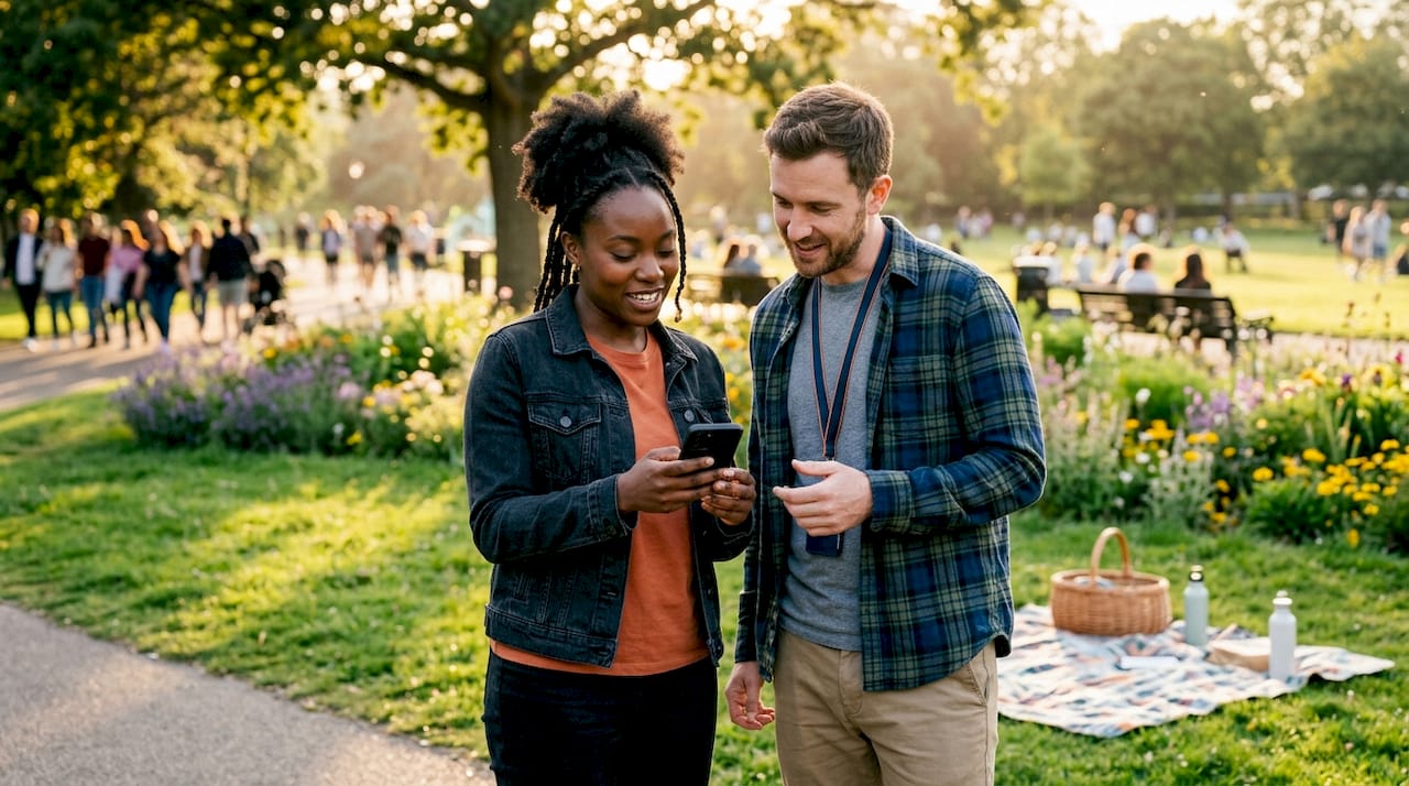 Risks of Shared Passwords: What You Need to Know 2 Hands sharing smartphone in office setting