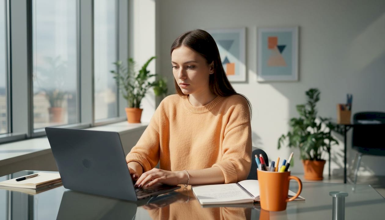 Are Password Generators Effective? A 2026 Security Guide 1 Hands typing on laptop keyboard generating password