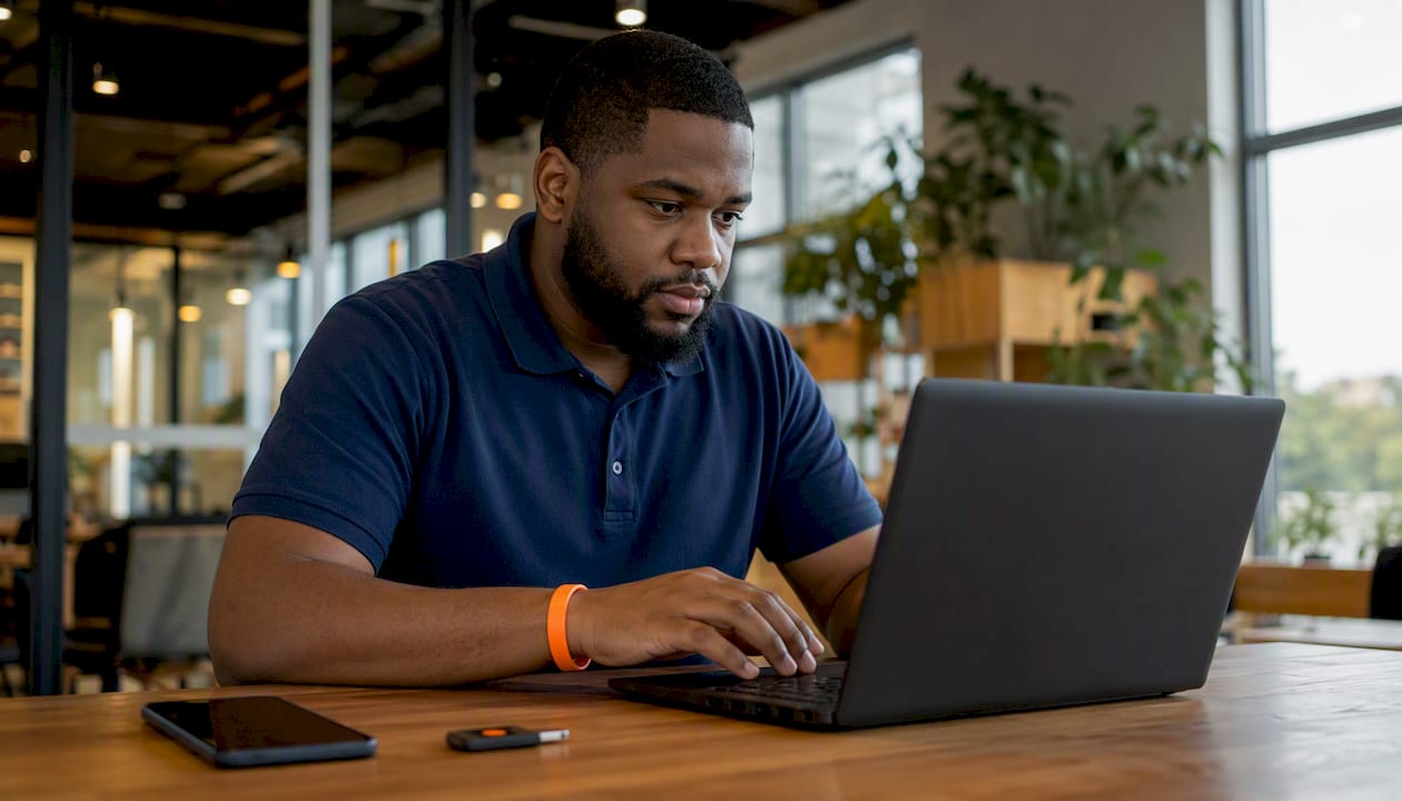Top Authentication Solutions for Agencies: Shortlist & POC Checklist 2 Technician configuring multi-factor authentication