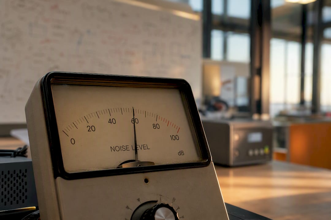 Atmospheric noise meter needle fluctuating