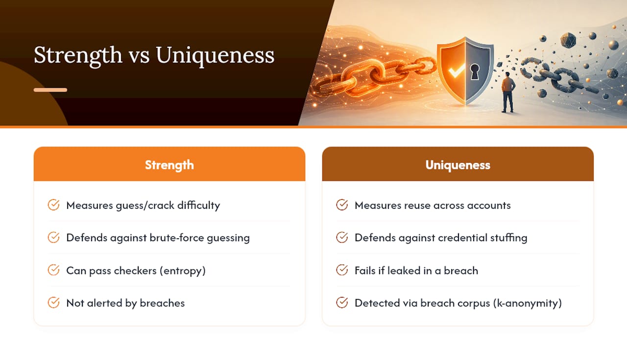 Password Strength vs. Password Uniqueness: Not the Same Thing — overview diagram