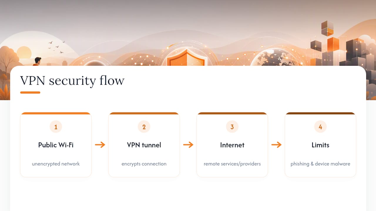 Start Here: 3 Online Security Tips Backed by CISA and FTC 1 VPN encryption flow and remaining threats