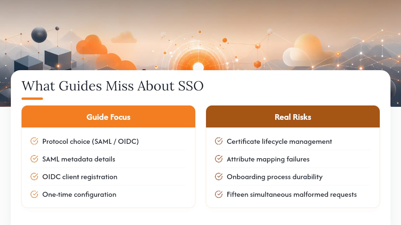 What the Guides Don't Tell You About SSO Rollouts — overview diagram