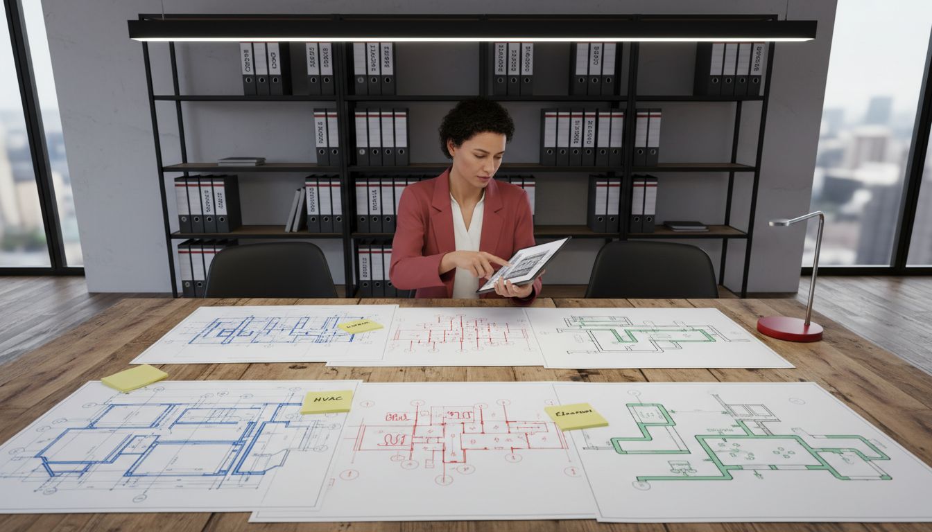 Different blueprint types compared in office setting