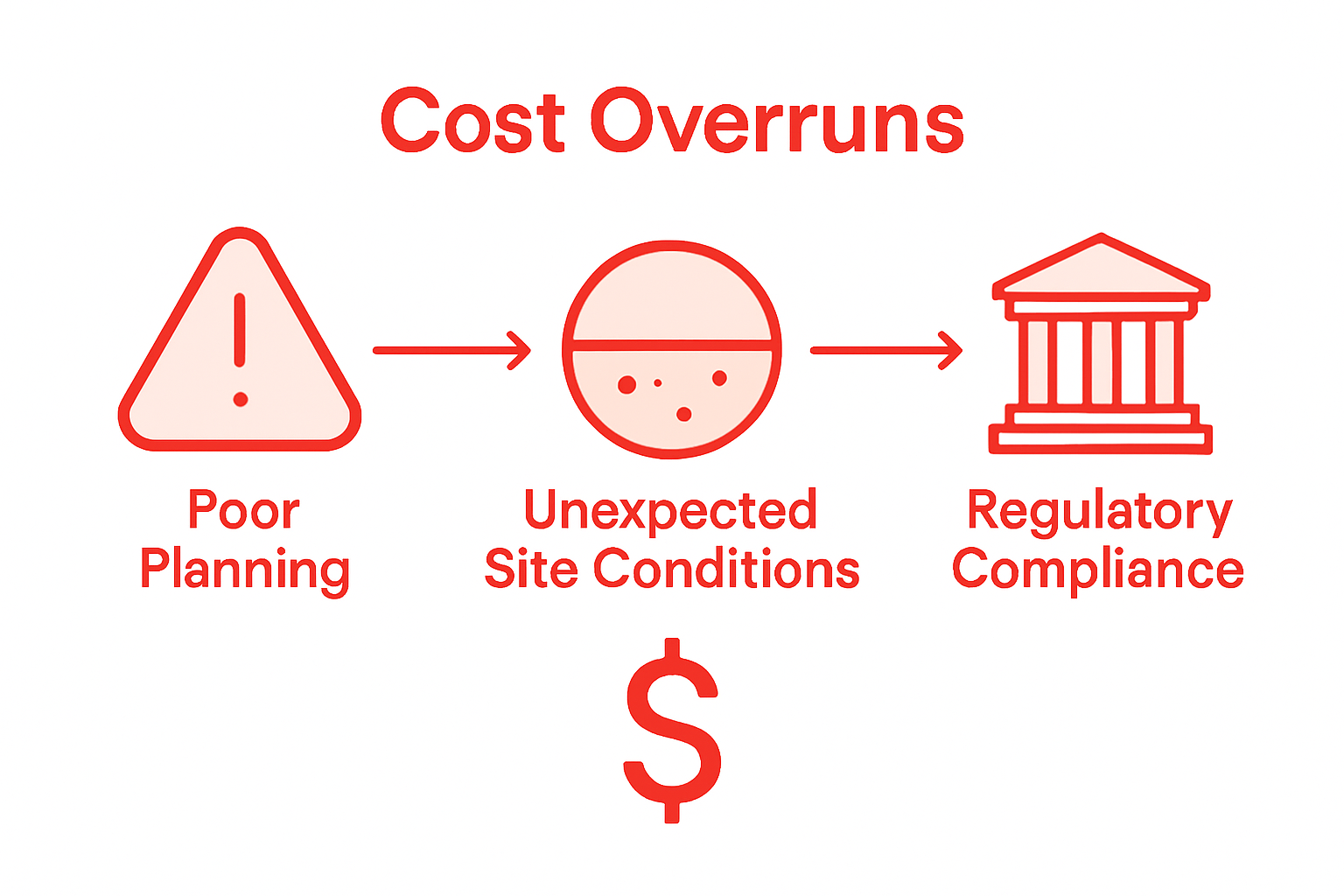 Infographic showing common civil engineering pitfalls