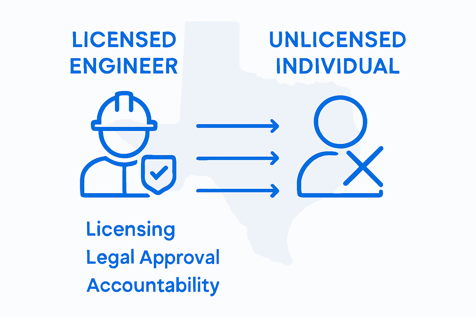 Licensed vs unlicensed engineers infographic