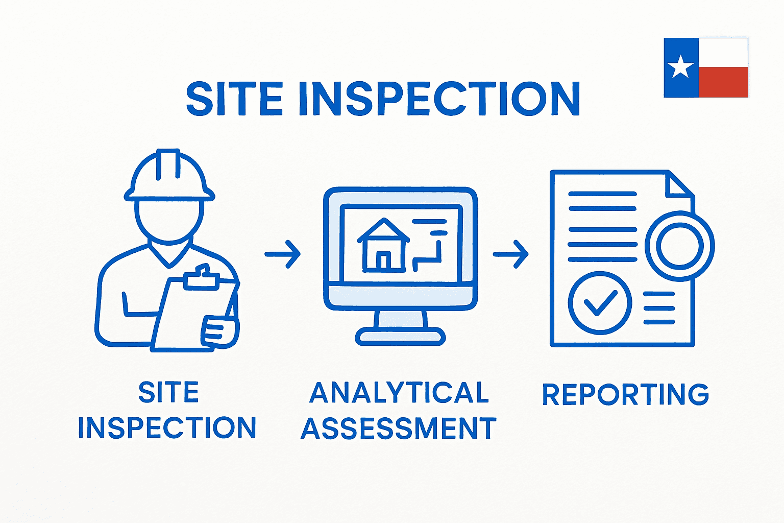 Infographic showing steps in structural inspection