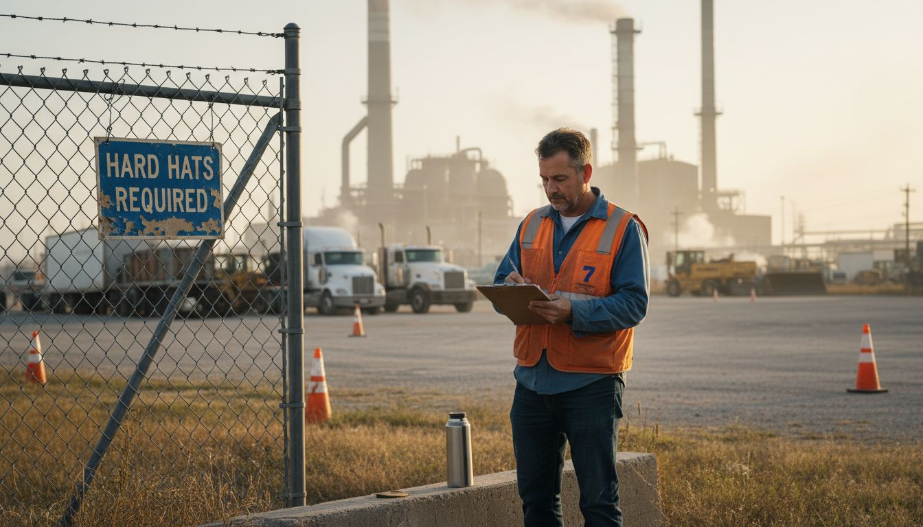 Supervisor outside texas industrial project site