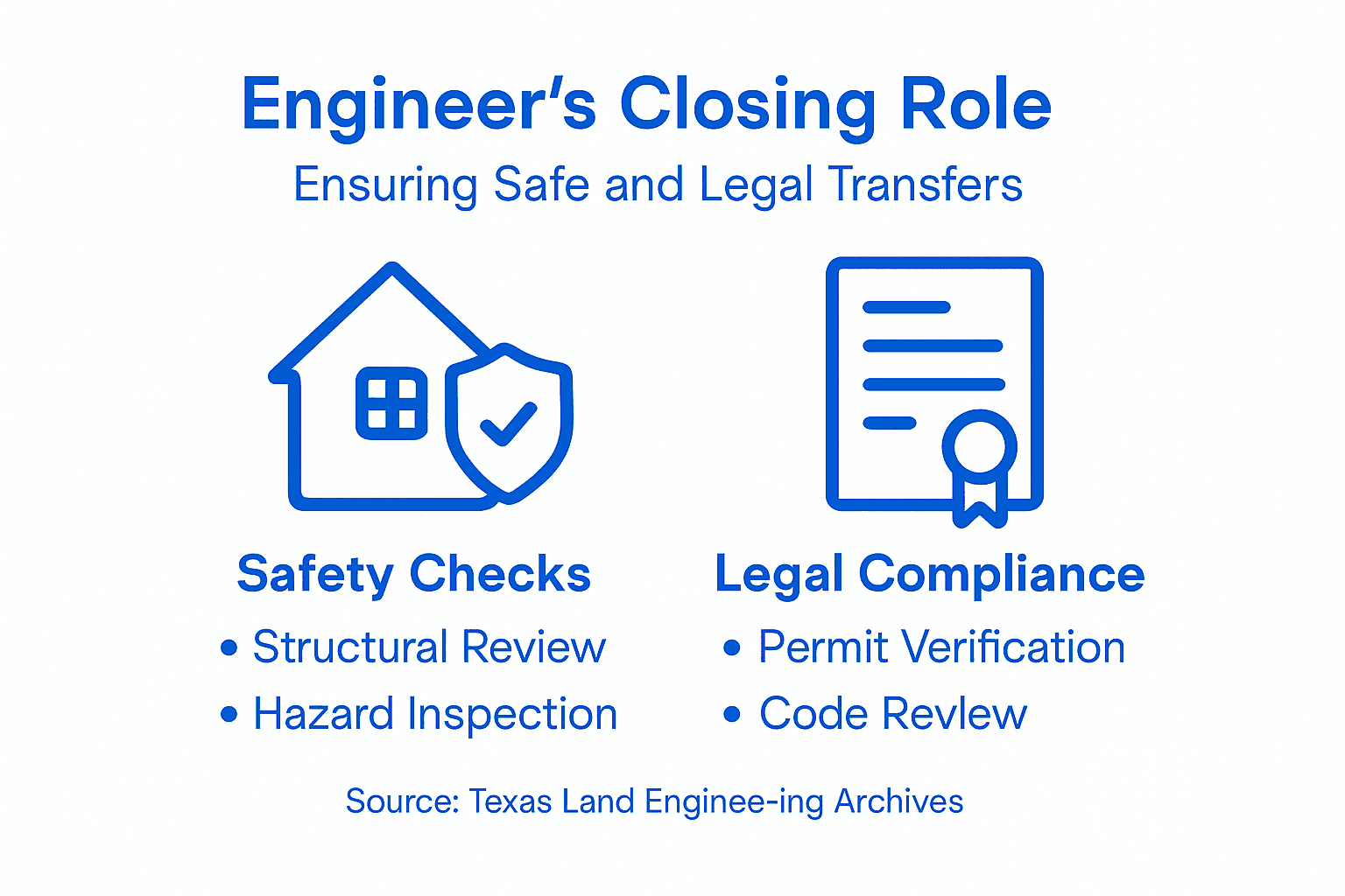 Infographic showing engineer’s property closing role overview