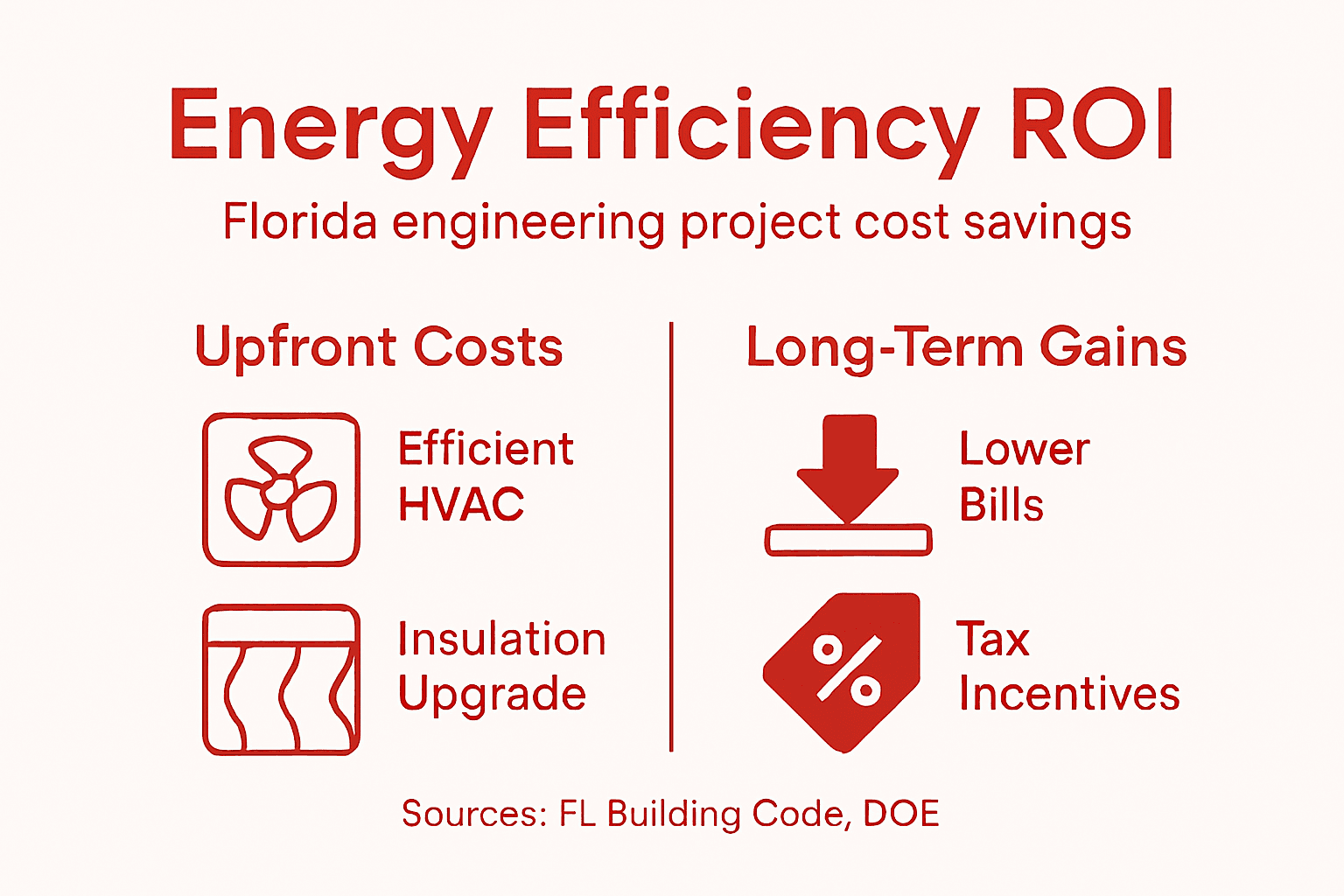 Infographic on project energy savings and costs