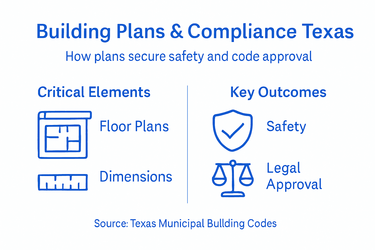 Infographic building plans safety compliance Texas