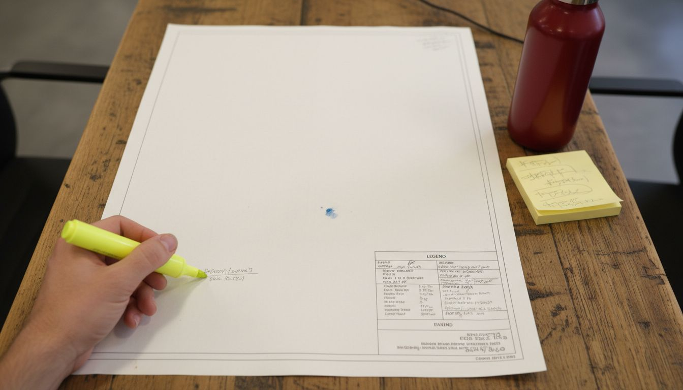 Mechanical plan title block and legend details