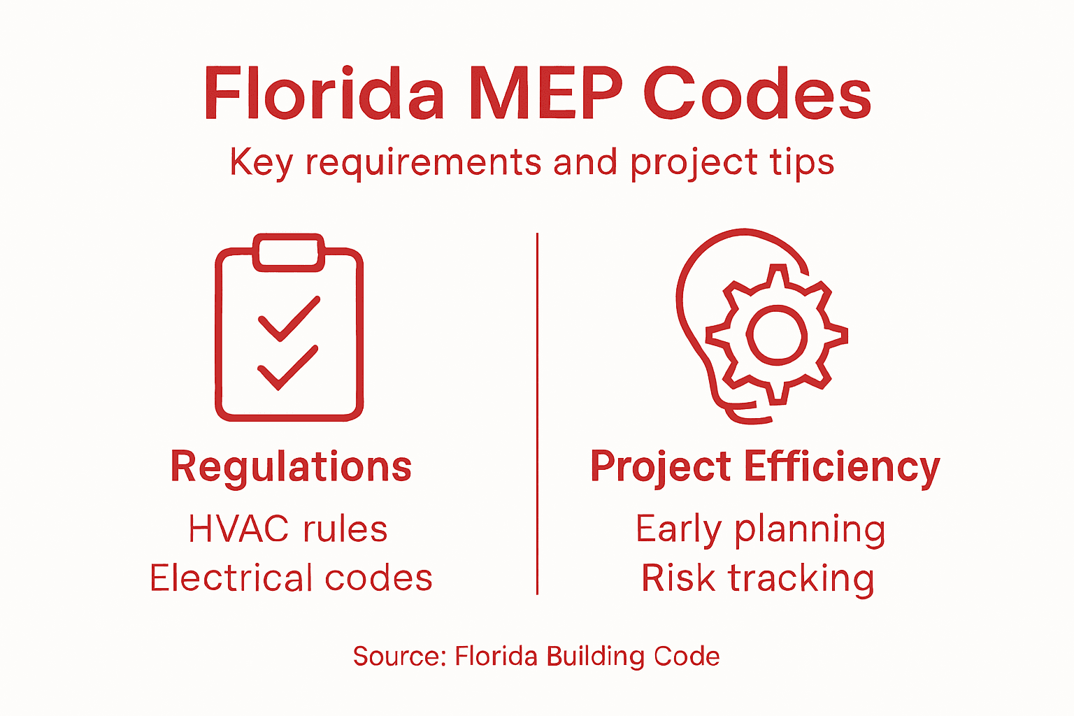 Infographic on Florida MEP codes and efficiency