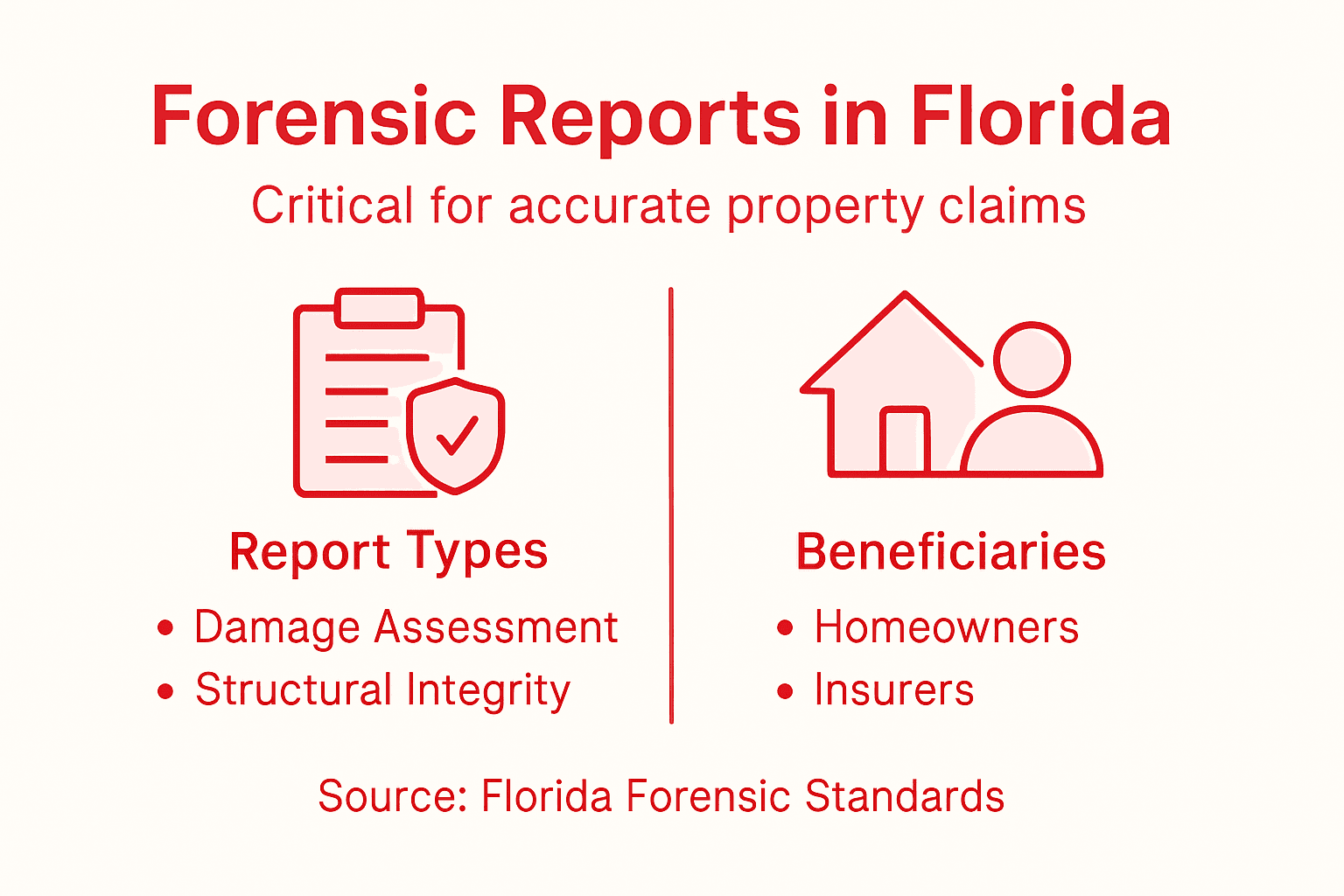 Infographic about forensic report types in Florida