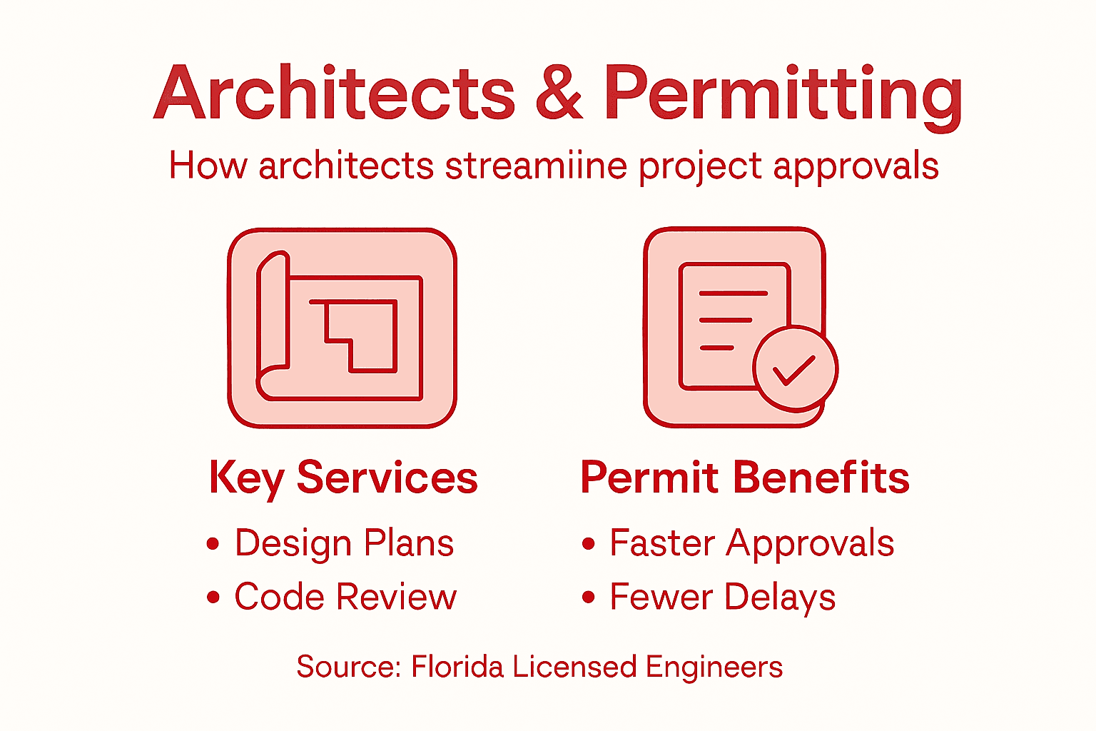 Infographic showing architects’ permitting role overview