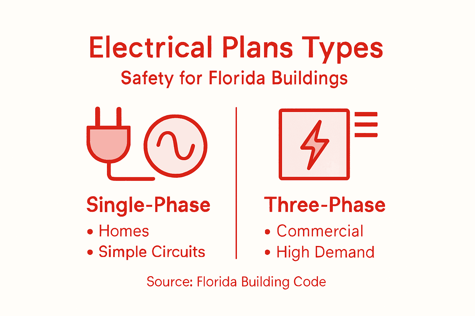 Infographic comparing electrical plan types
