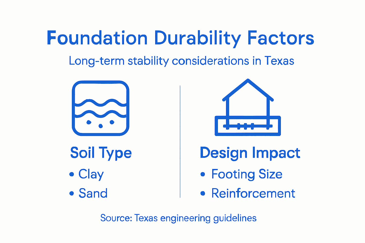 Infographic foundation durability factors Texas