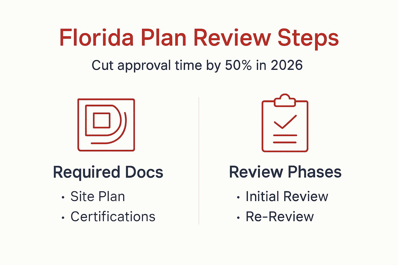 Infographic showing review steps and timeline