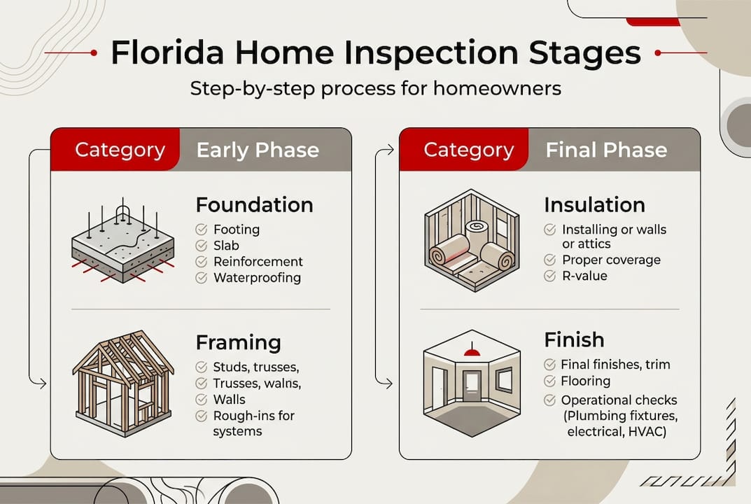 Infographic of Florida home inspection stages