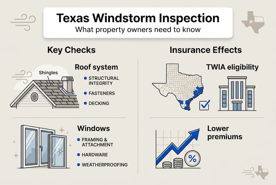 Texas windstorm inspection process infographic