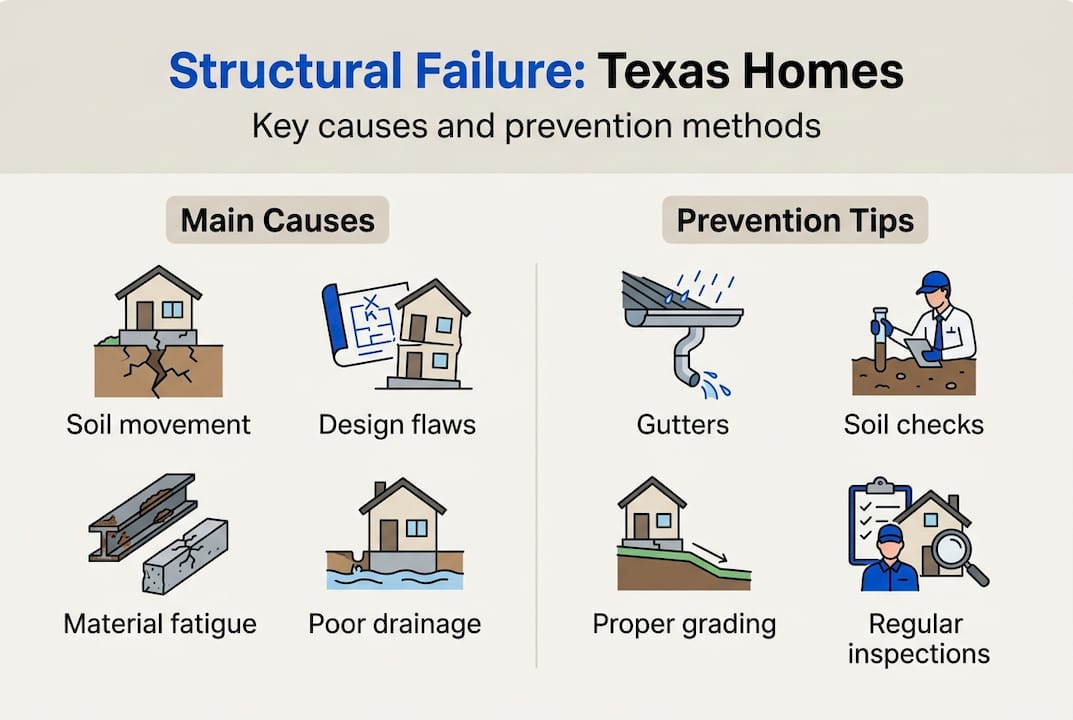 Infographic on main causes and prevention of structural failure