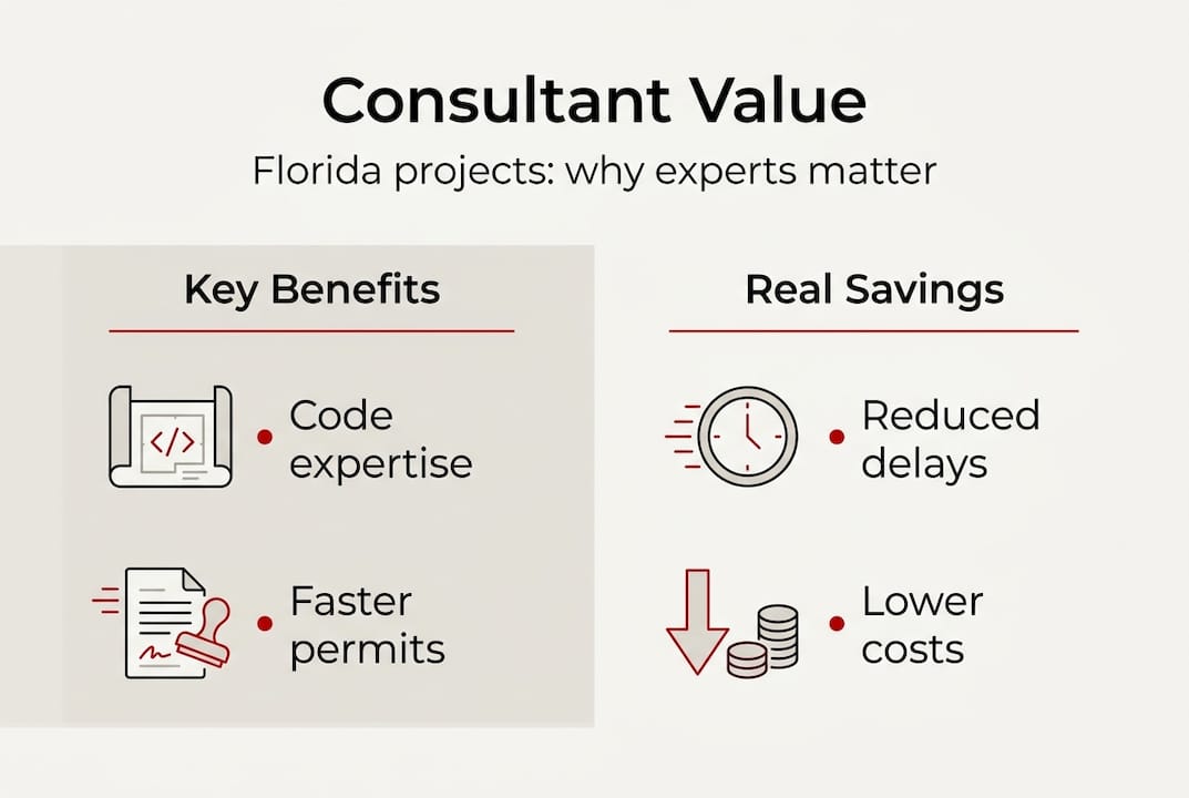 Infographic showing Florida consultant value and savings