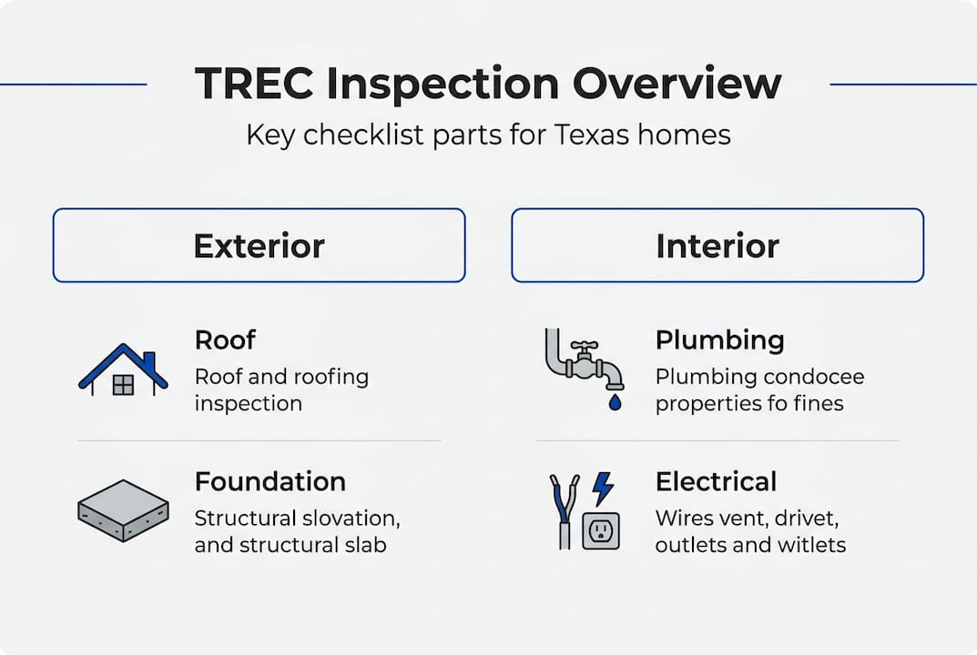 Infographic showing TREC checklist highlights