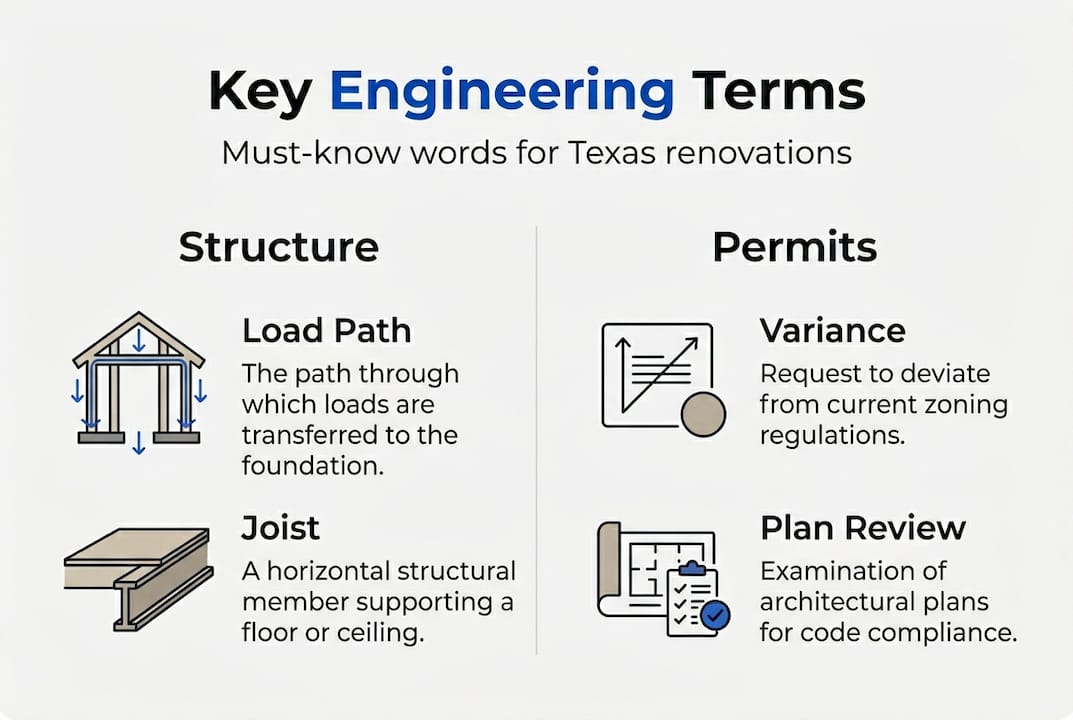 Infographic of essential engineering terms for homeowners