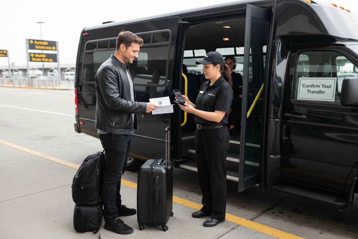 airport transfer confirmation step