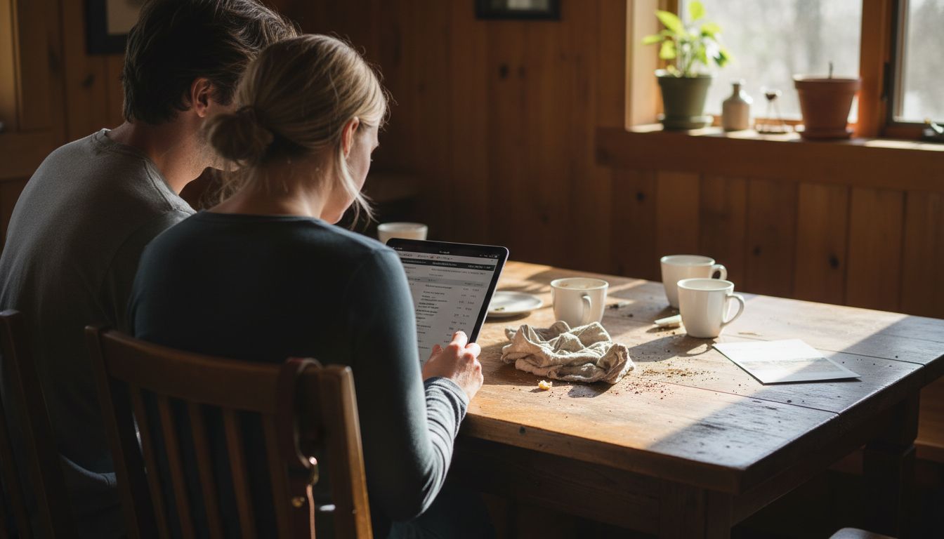 Couple booking event shuttle reservation