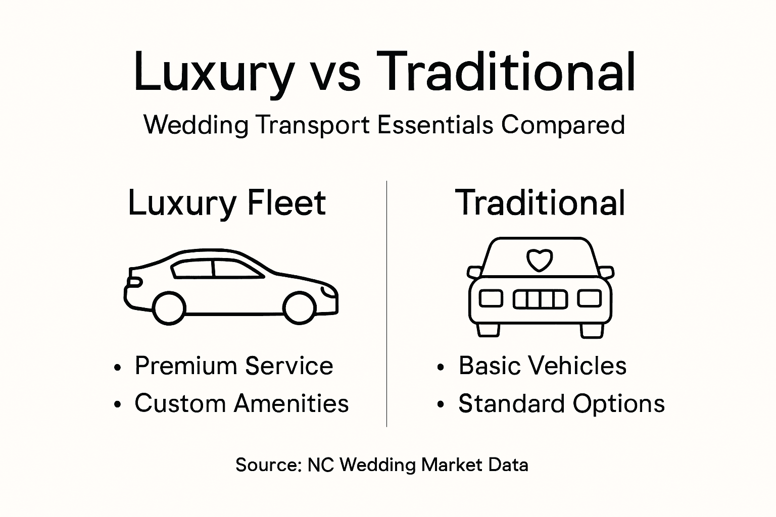 Infographic comparing luxury and traditional fleet