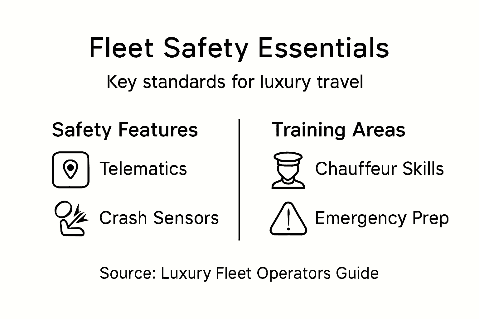 Infographic shows safety standards for luxury fleet
