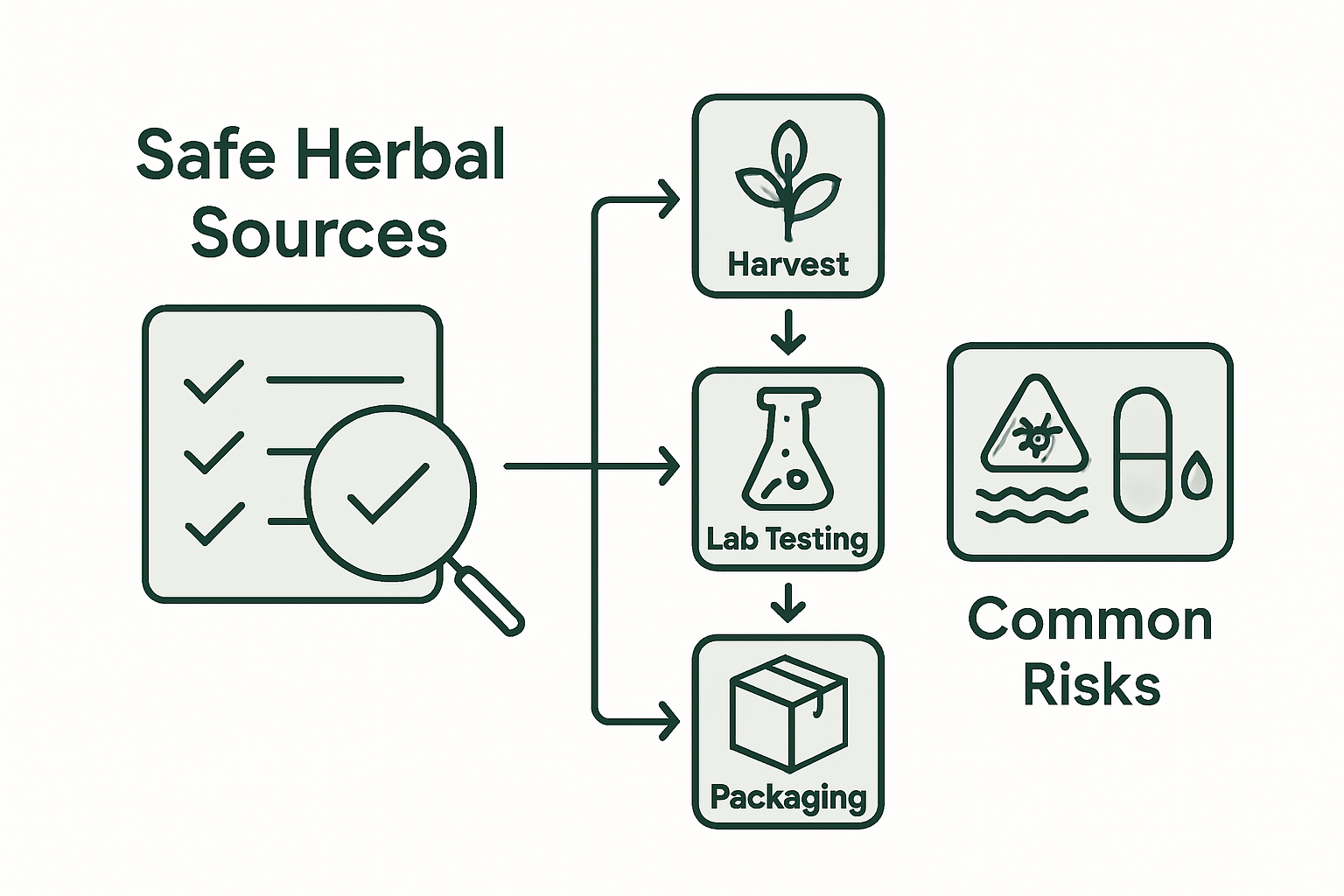 Herbal safety and quality infographic