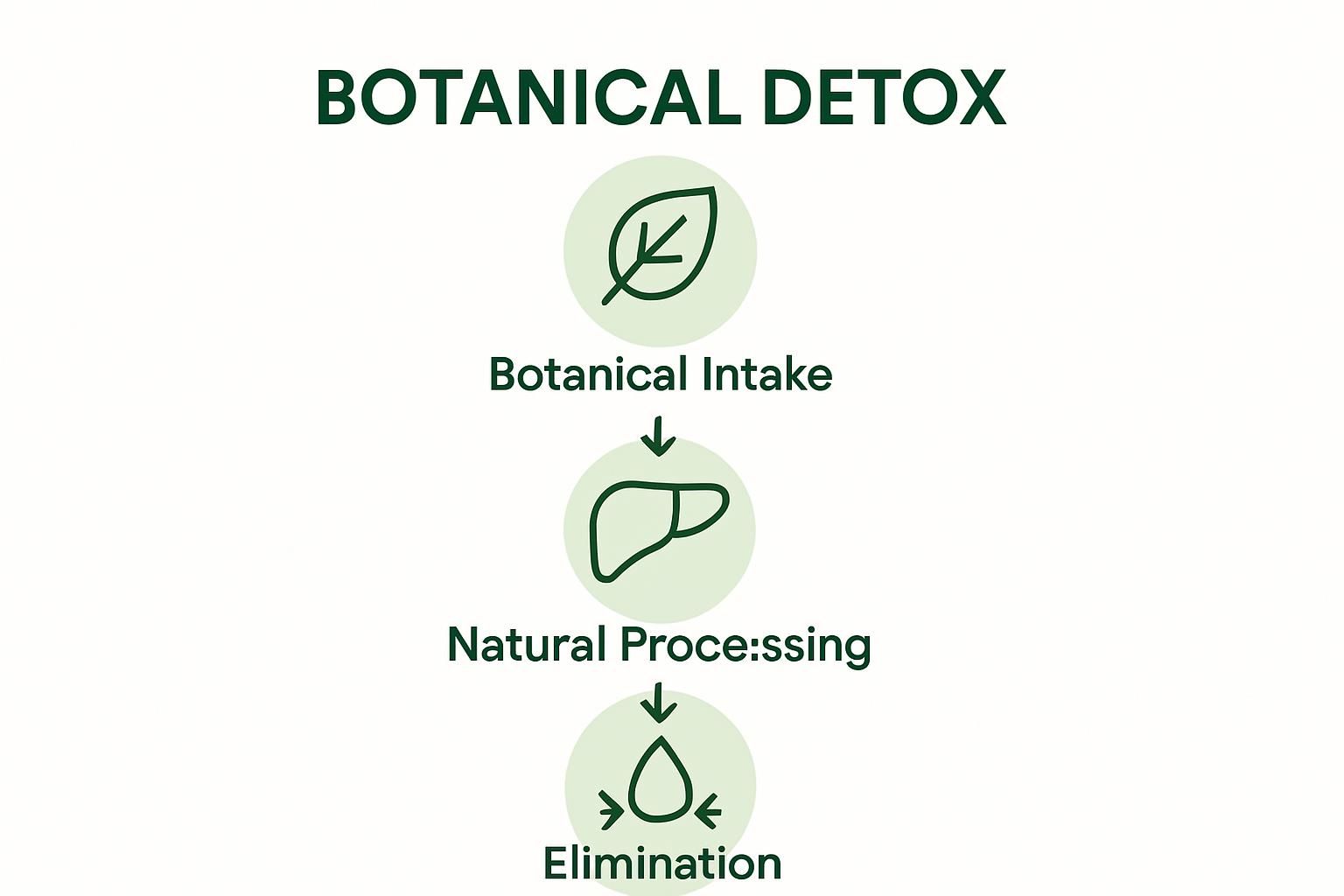Infographic process of botanical lymphatic detox