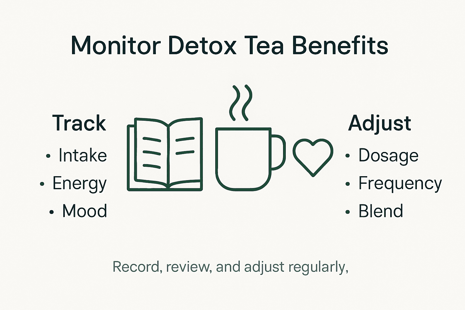 Infographic tracking detox tea benefits