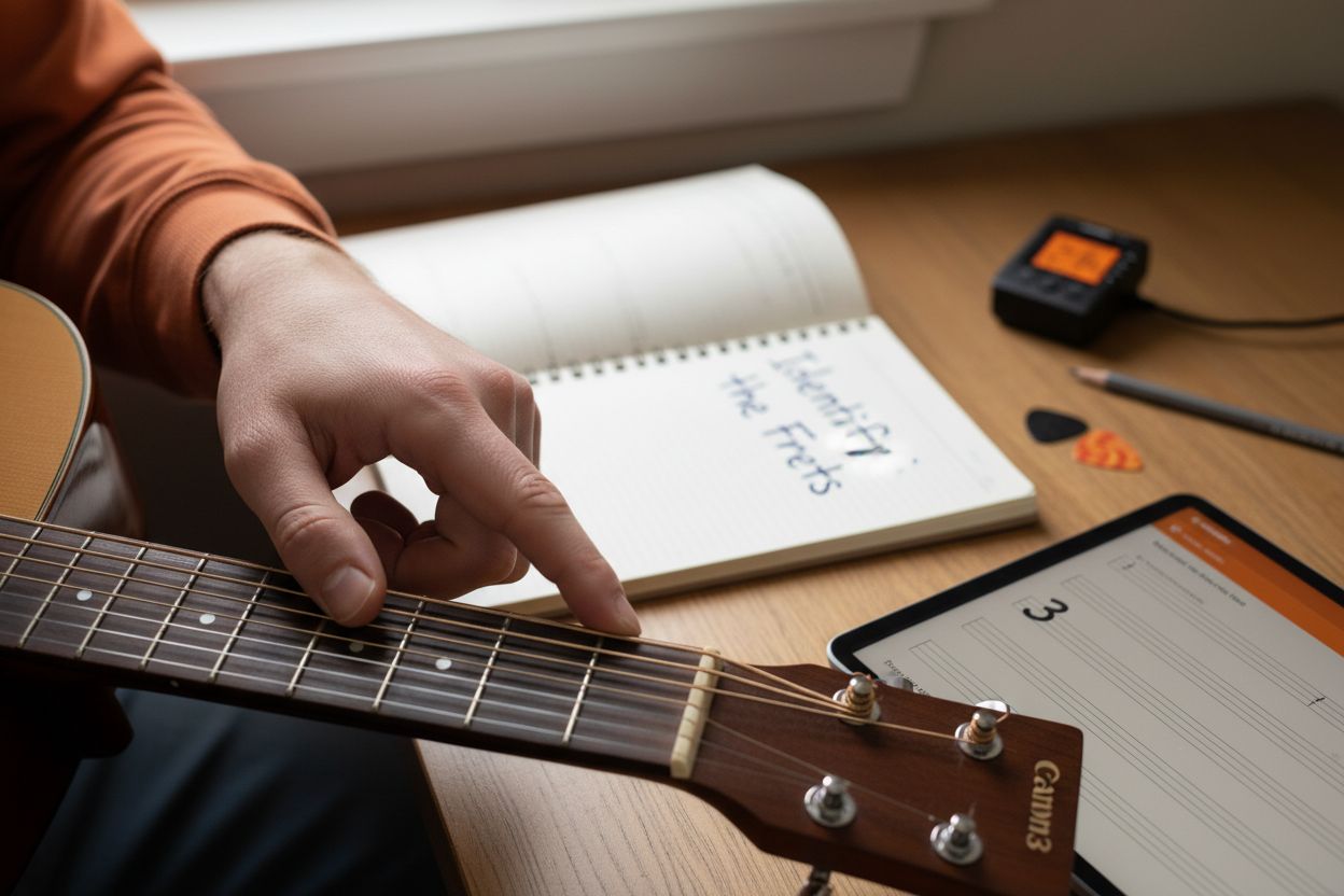 guitar frets demonstration