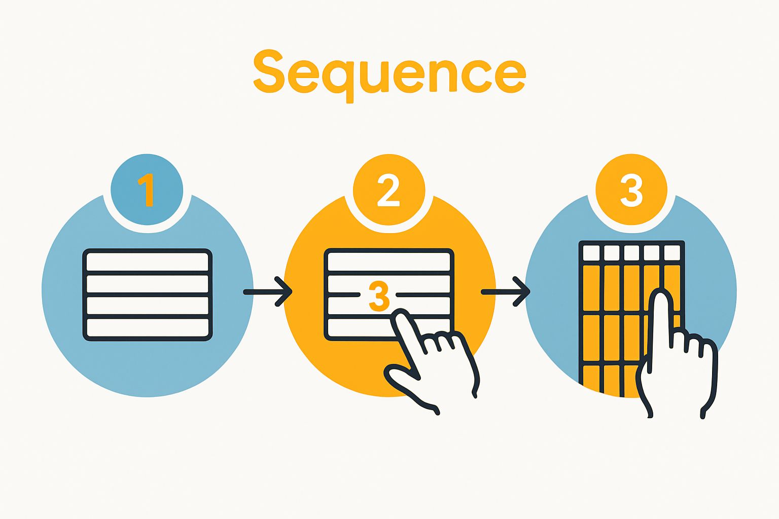 Three-step diagram showing how to read a guitar tab: identify string, match fret number, press fret on guitar