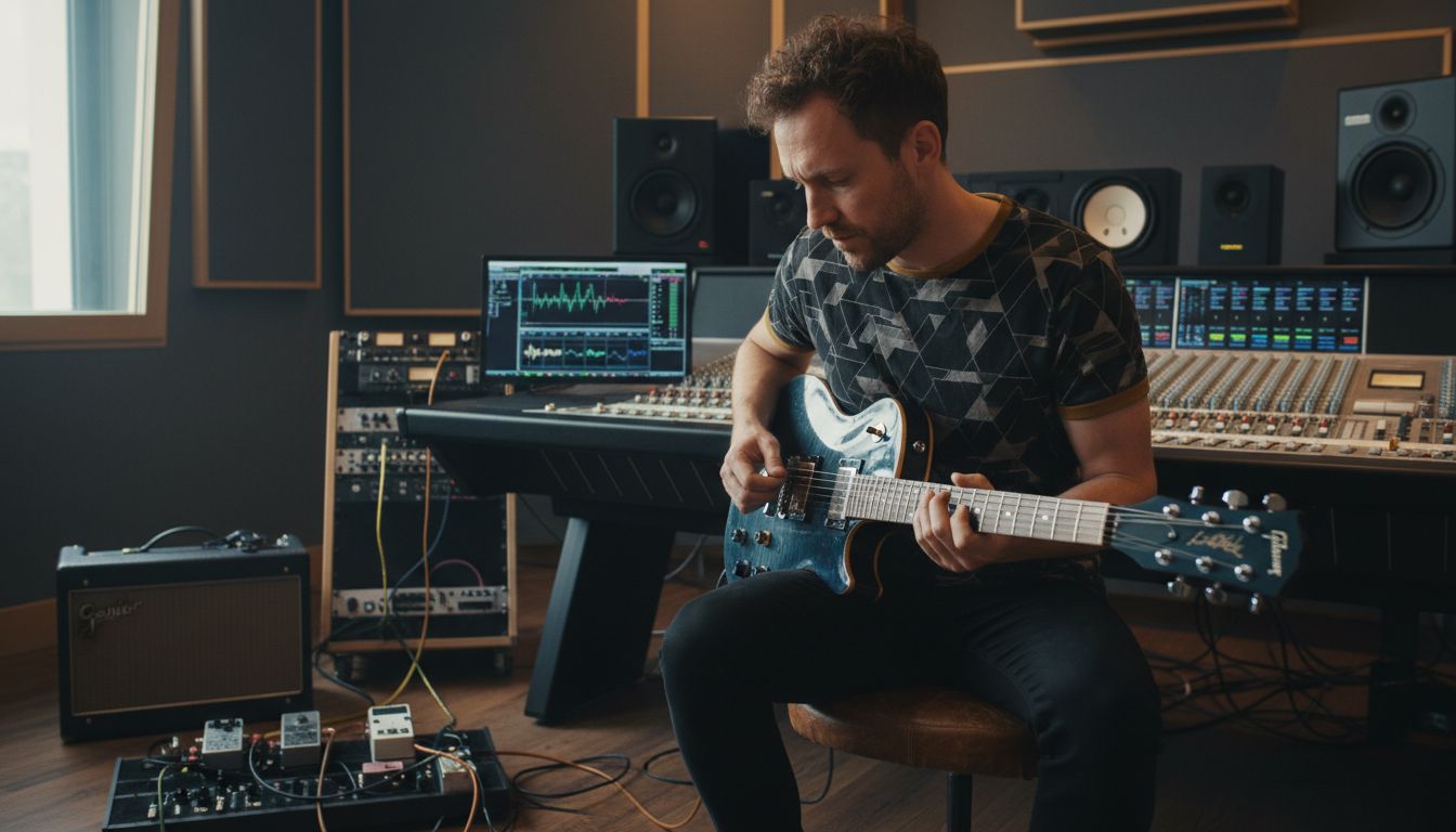 studio guitar session