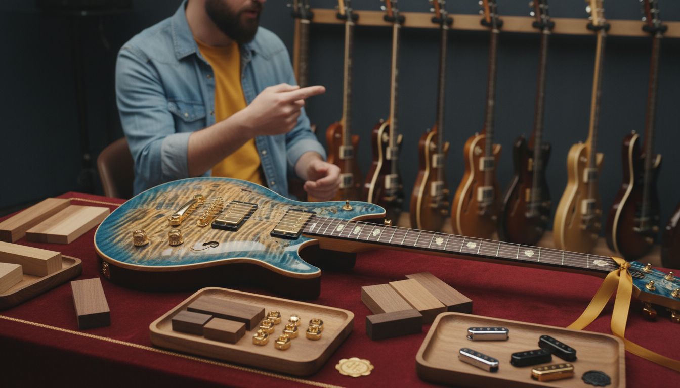 custom electric guitar display