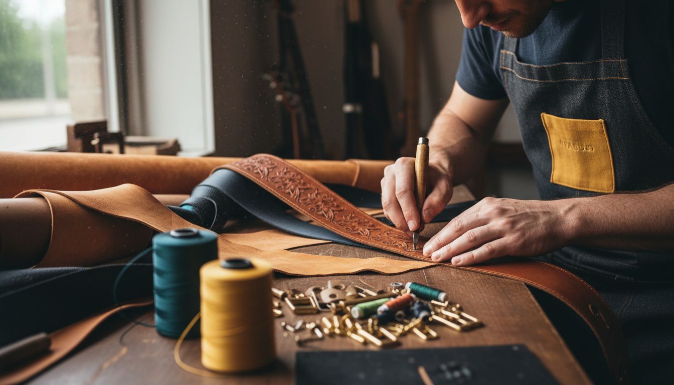 artisan guitar strap workshop