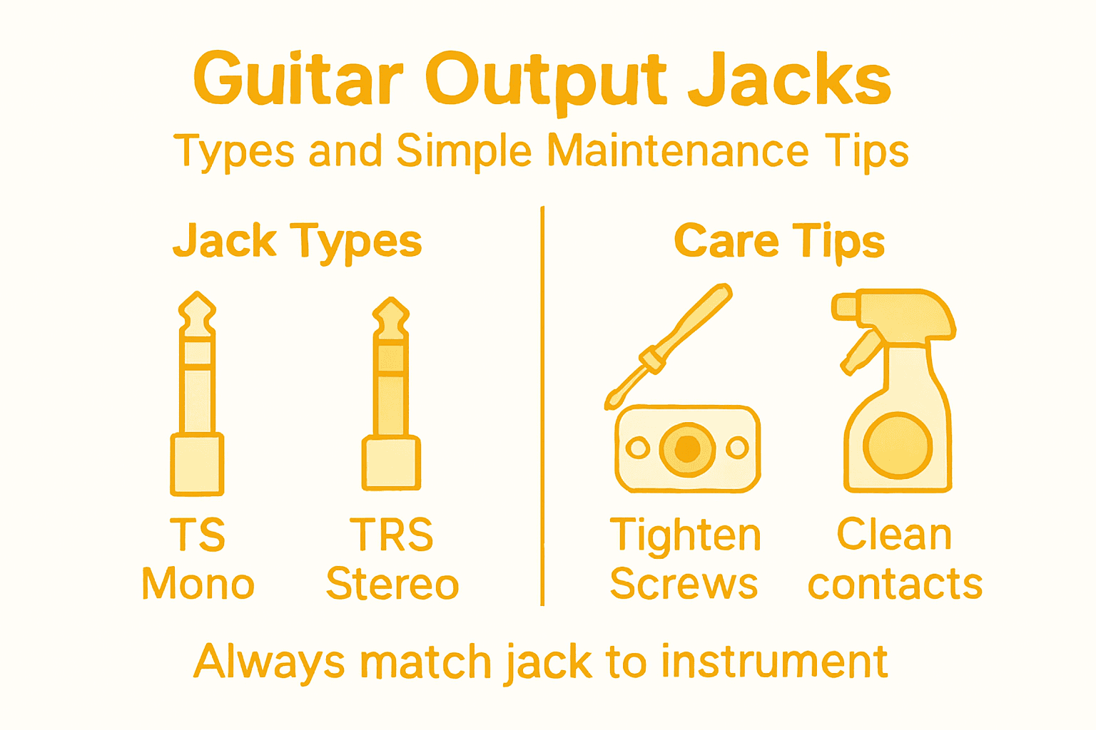 Infographic showing jack types and basic care tips