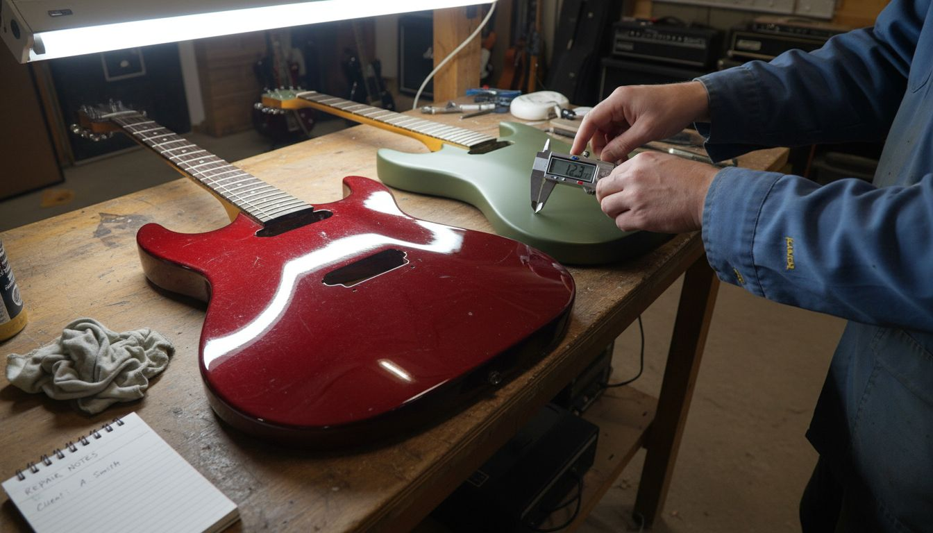 Comparing thick and thin guitar finishes side-by-side
