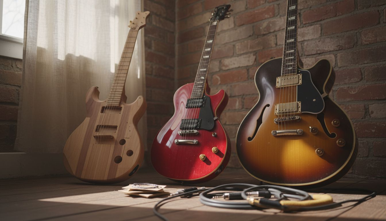 Three guitars highlight body style differences